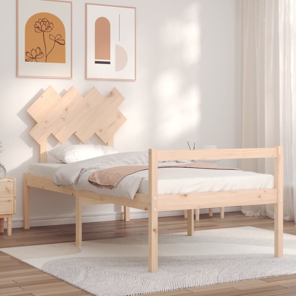 Senior Bed without Mattress 90x200 cm Solid Wood