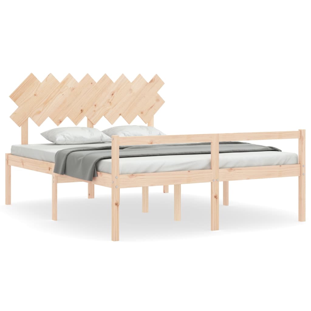Senior Bed without Mattress 160x200 cm Solid Wood