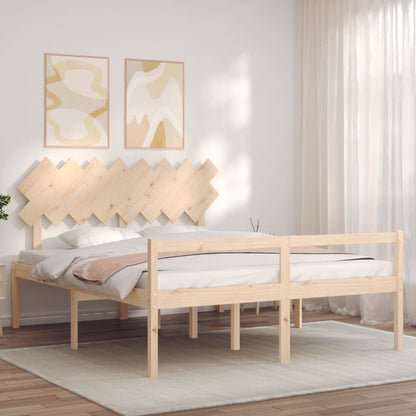 Senior Bed without Mattress 160x200 cm Solid Wood