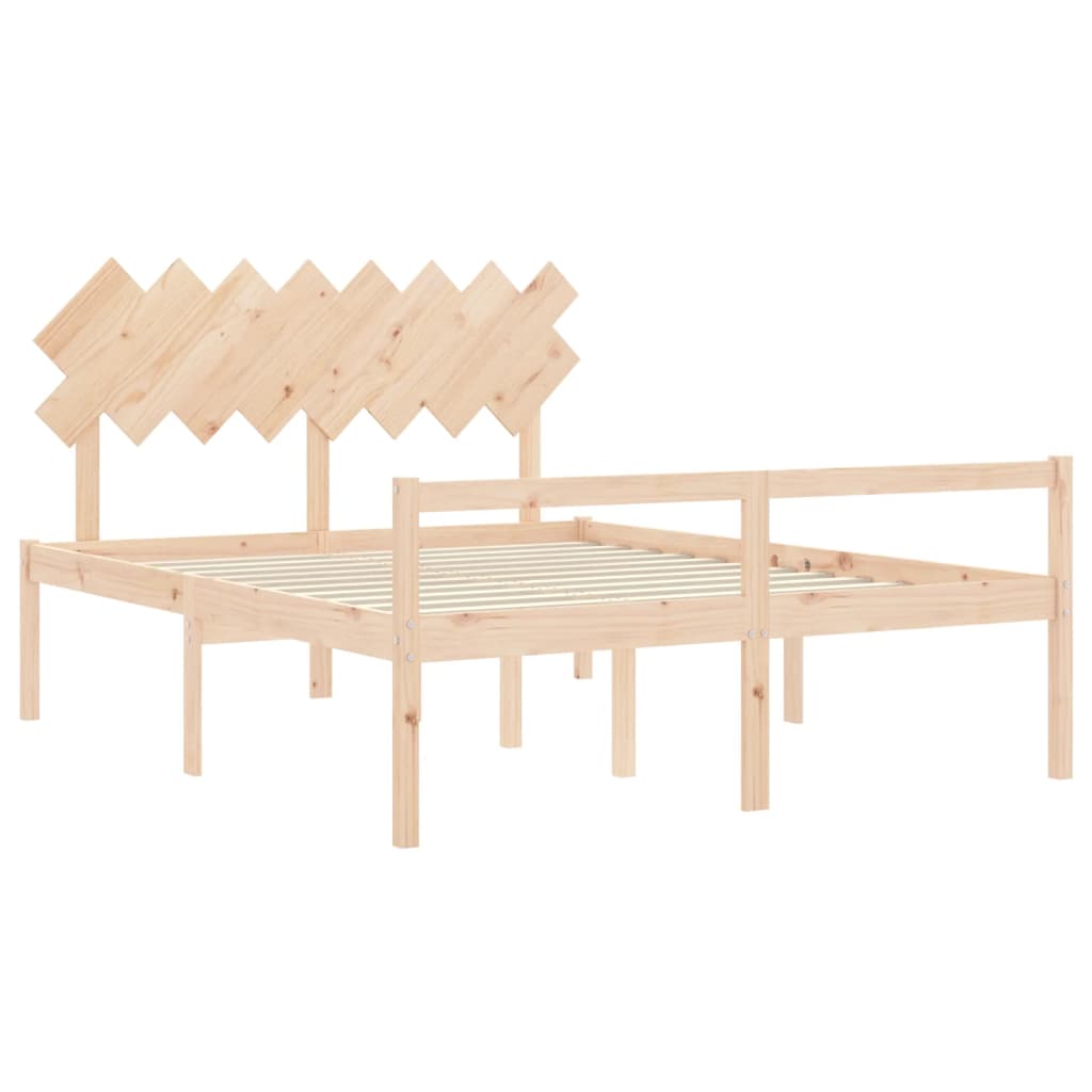 Senior Bed without Mattress 160x200 cm Solid Wood