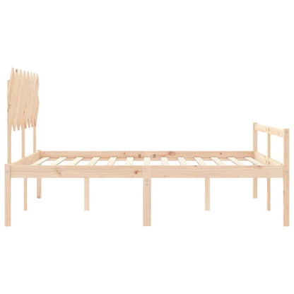 Senior Bed without Mattress 160x200 cm Solid Wood