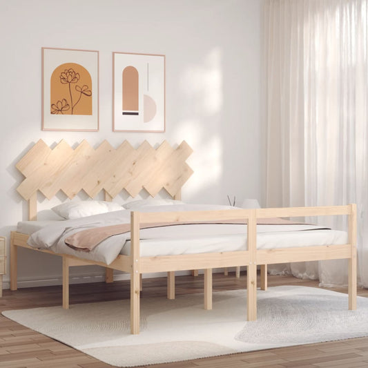 Senior Bed without Mattress 160x200 cm Solid Wood