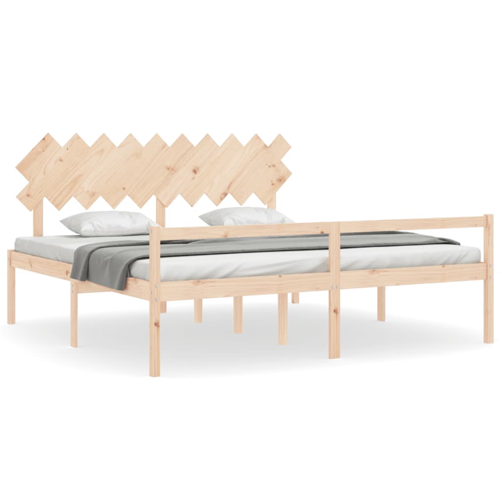 Senior Bed without Mattress 200x200 cm Solid Wood