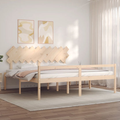 Senior Bed without Mattress 200x200 cm Solid Wood