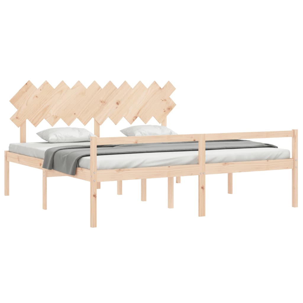 Senior Bed without Mattress 200x200 cm Solid Wood