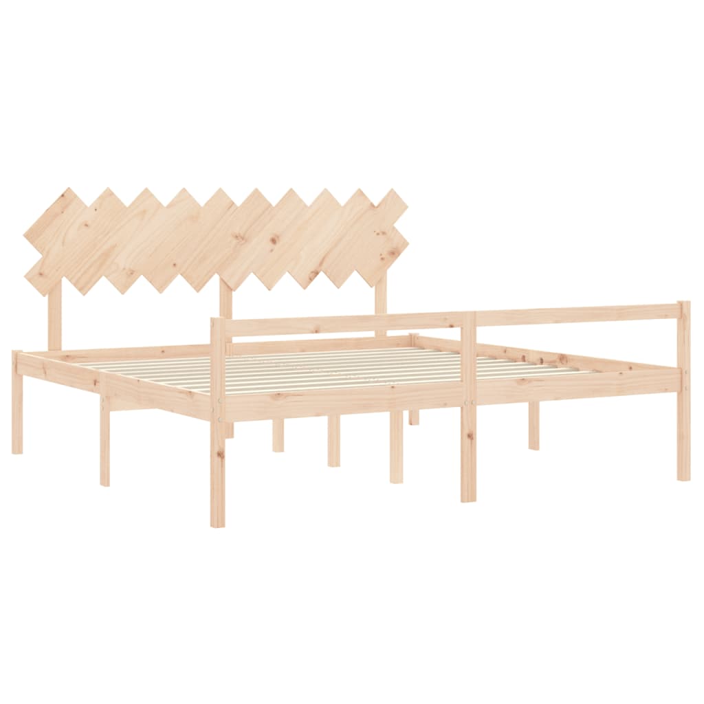 Senior Bed without Mattress 200x200 cm Solid Wood