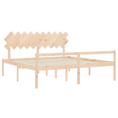 Senior Bed without Mattress 200x200 cm Solid Wood