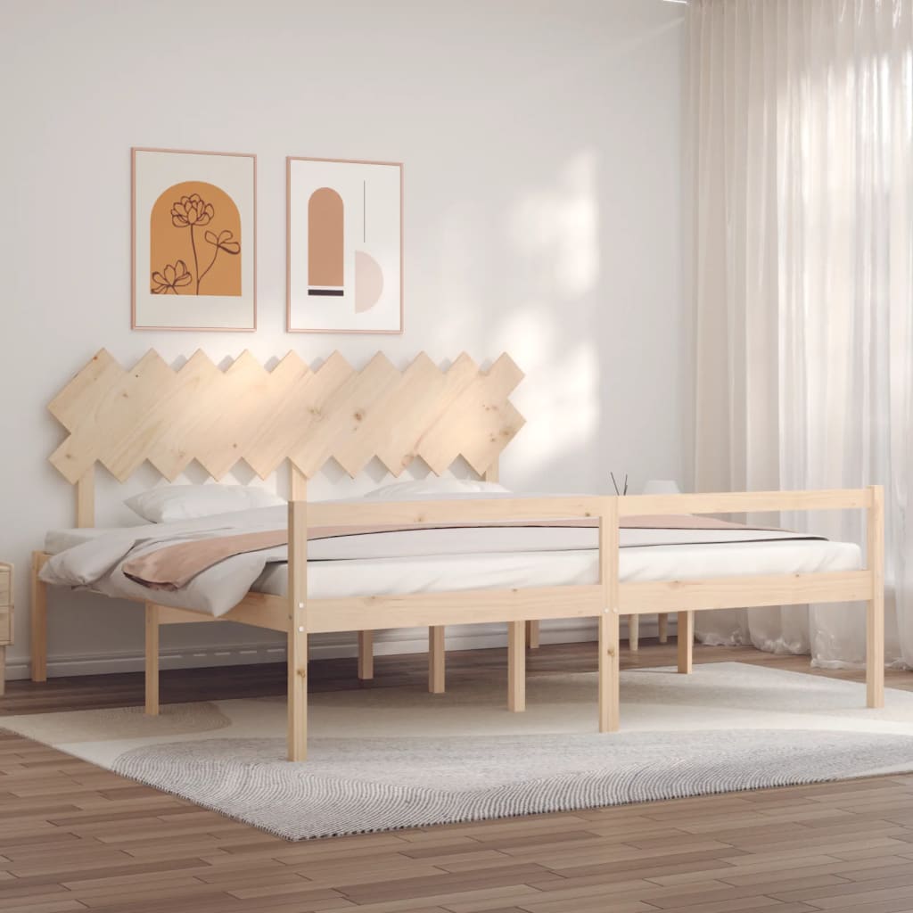 Senior Bed without Mattress 200x200 cm Solid Wood