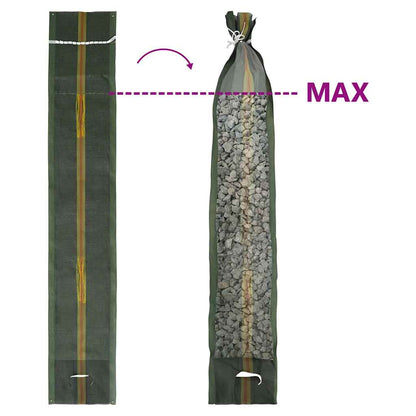 Sandbags 25 pcs Dark Green 103x25 cm HDPE