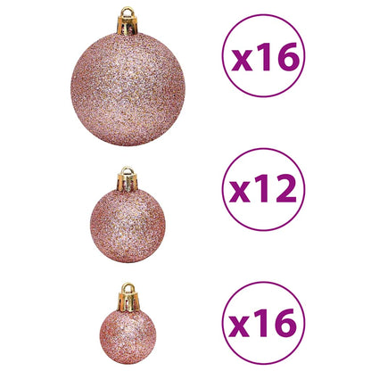 Christmas Baubles 100 pcs Pink and Rose 3 / 4 / 6 cm