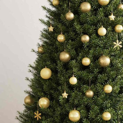 111 Piece Christmas Bauble Set Gold Polystyrene