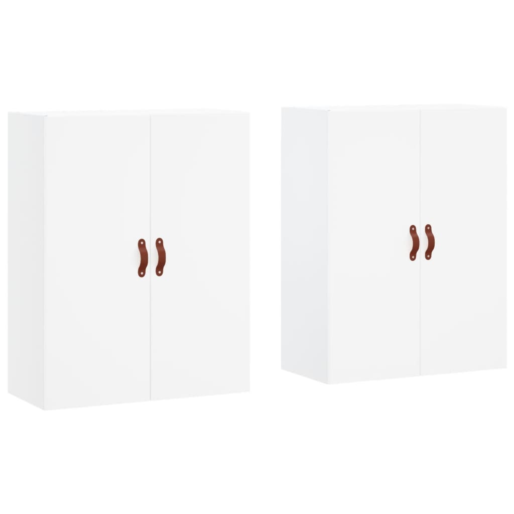 Wall Mounted Cabinets 2 pcs White 69,5x34x90 cm