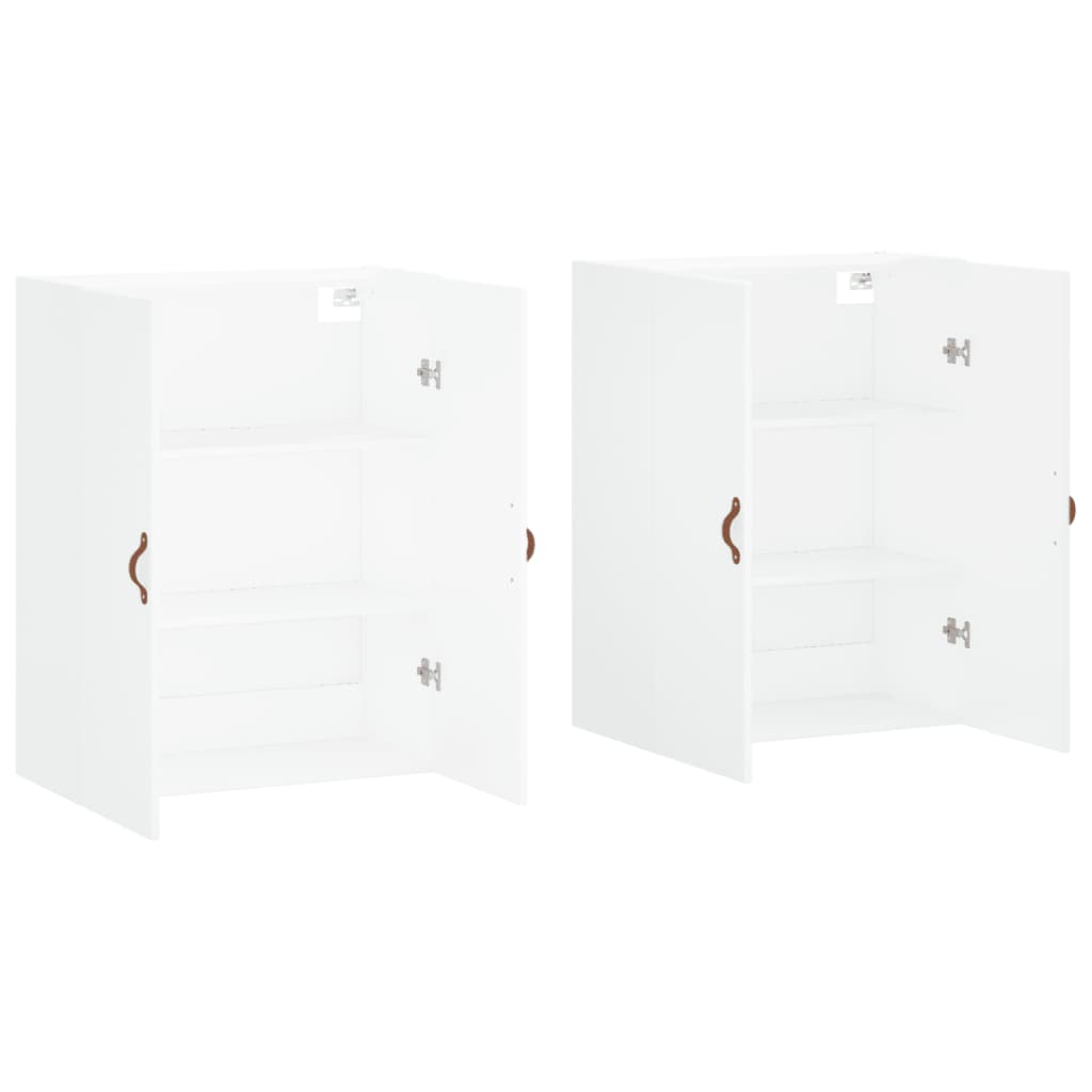 Wall Mounted Cabinets 2 pcs White 69,5x34x90 cm