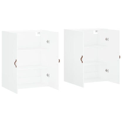 Wall Mounted Cabinets 2 pcs White 69,5x34x90 cm