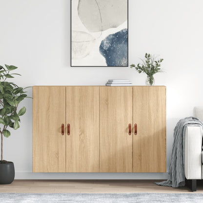 Wall Mounted Cabinets 2 pcs Sonoma Oak 69.5x34x90 cm