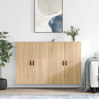 Wall Mounted Cabinets 2 pcs Sonoma Oak 69,5x34x90 cm