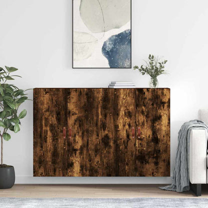 Wall Mounted Cabinets 2 pcs Smoked Oak 69,5x34x90 cm