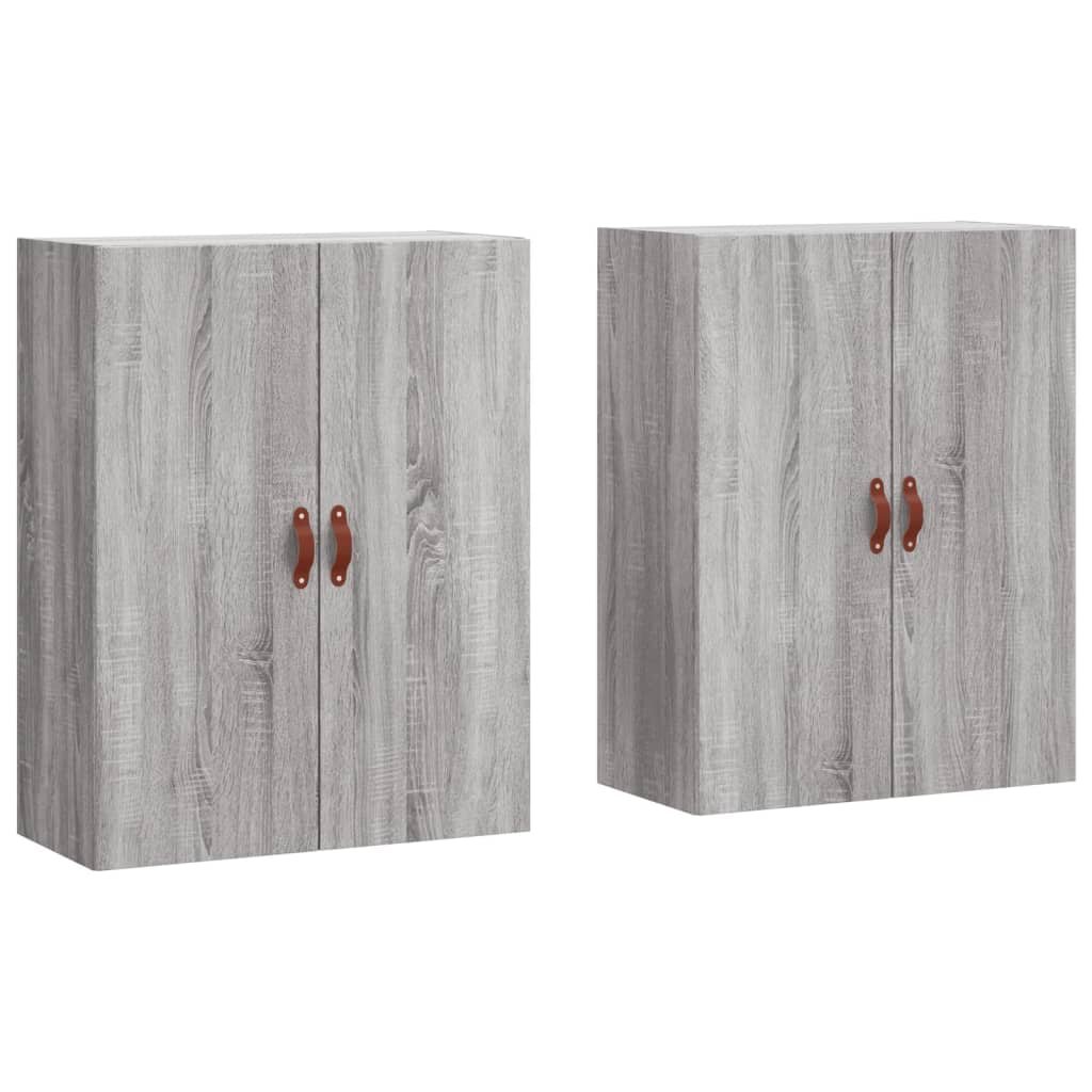 Wall Mounted Cabinets 2 pcs Grey Sonoma 69,5x34x90 cm