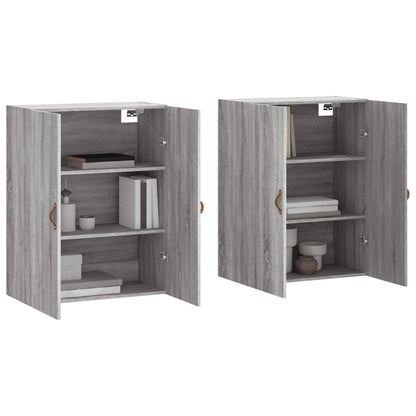 Wall Mounted Cabinets 2 pcs Grey Sonoma 69,5x34x90 cm
