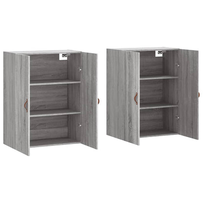 Wall Mounted Cabinets 2 pcs Grey Sonoma 69,5x34x90 cm