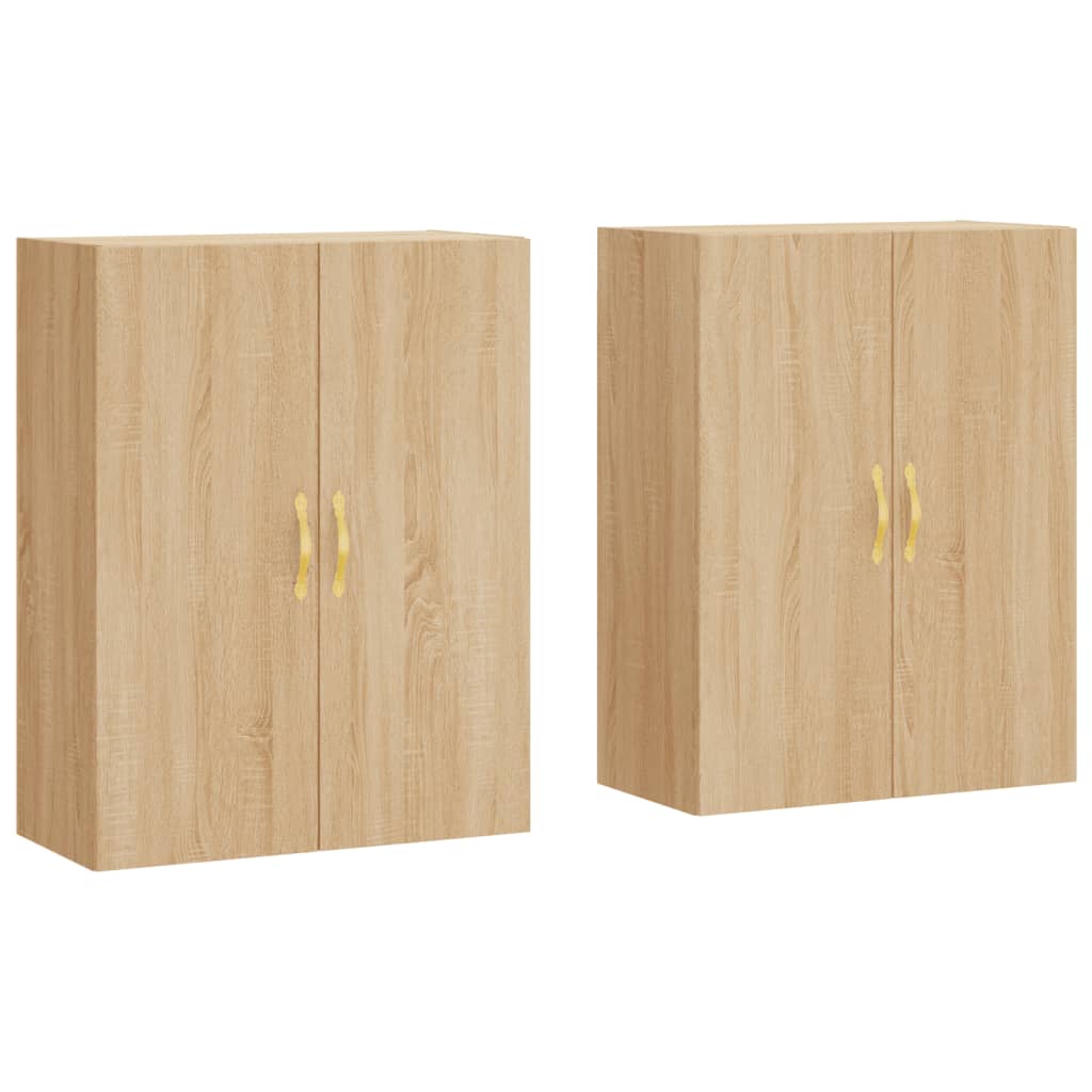 Wall Mounted Cabinets 2 pcs Sonoma Oak 69,5x34x90 cm