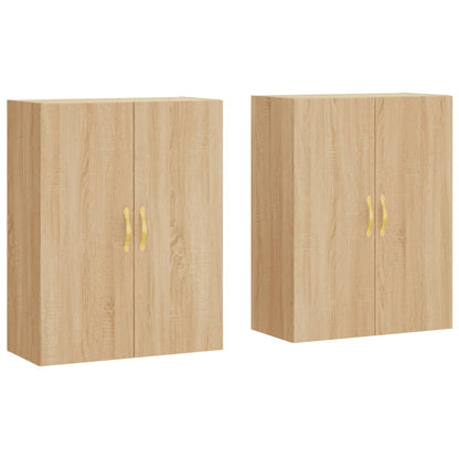 Wall Mounted Cabinets 2 pcs Sonoma Oak 69,5x34x90 cm