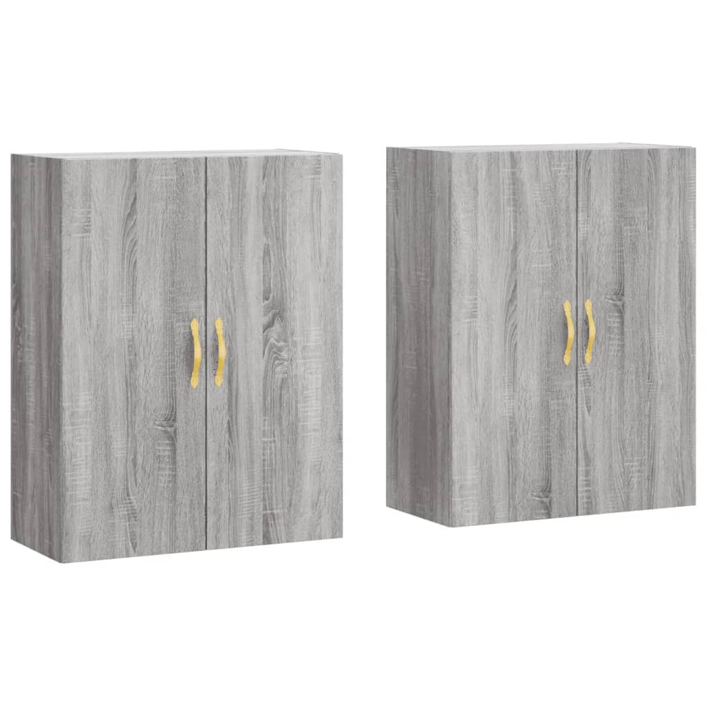 Wall Mounted Cabinets 2 pcs Grey Sonoma 69,5x34x90 cm