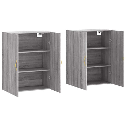 Wall Mounted Cabinets 2 pcs Grey Sonoma 69,5x34x90 cm