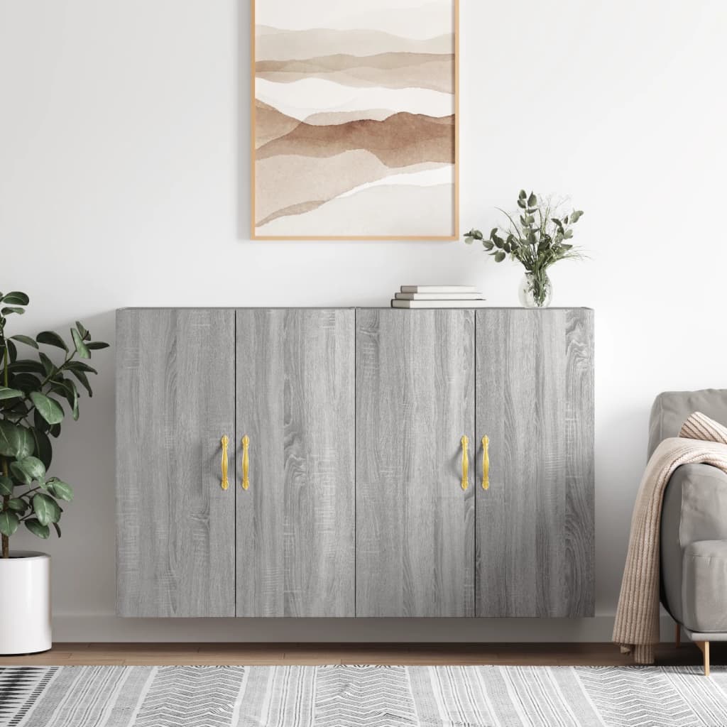 Wall Mounted Cabinets 2 pcs Grey Sonoma 69,5x34x90 cm
