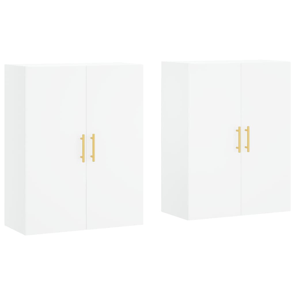 Wall Mounted Cabinets 2 pcs White 69,5x34x90 cm