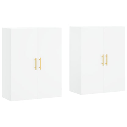 Wall Mounted Cabinets 2 pcs White 69,5x34x90 cm