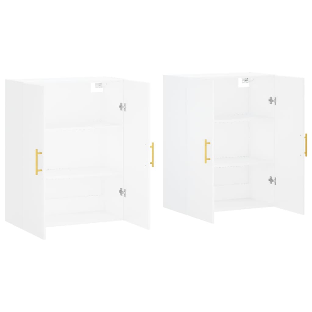 Wall Mounted Cabinets 2 pcs White 69,5x34x90 cm