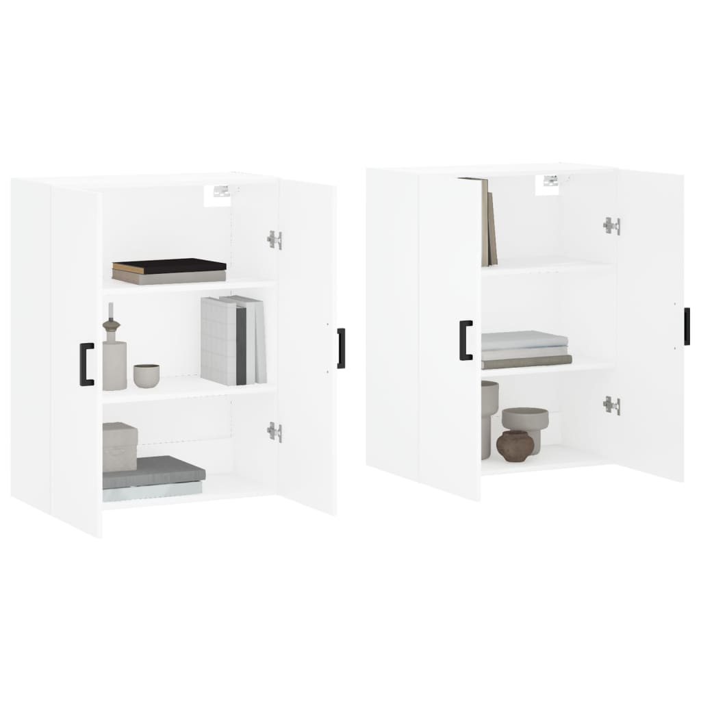 Wall Mounted Cabinets 2 pcs White 69,5x34x90 cm