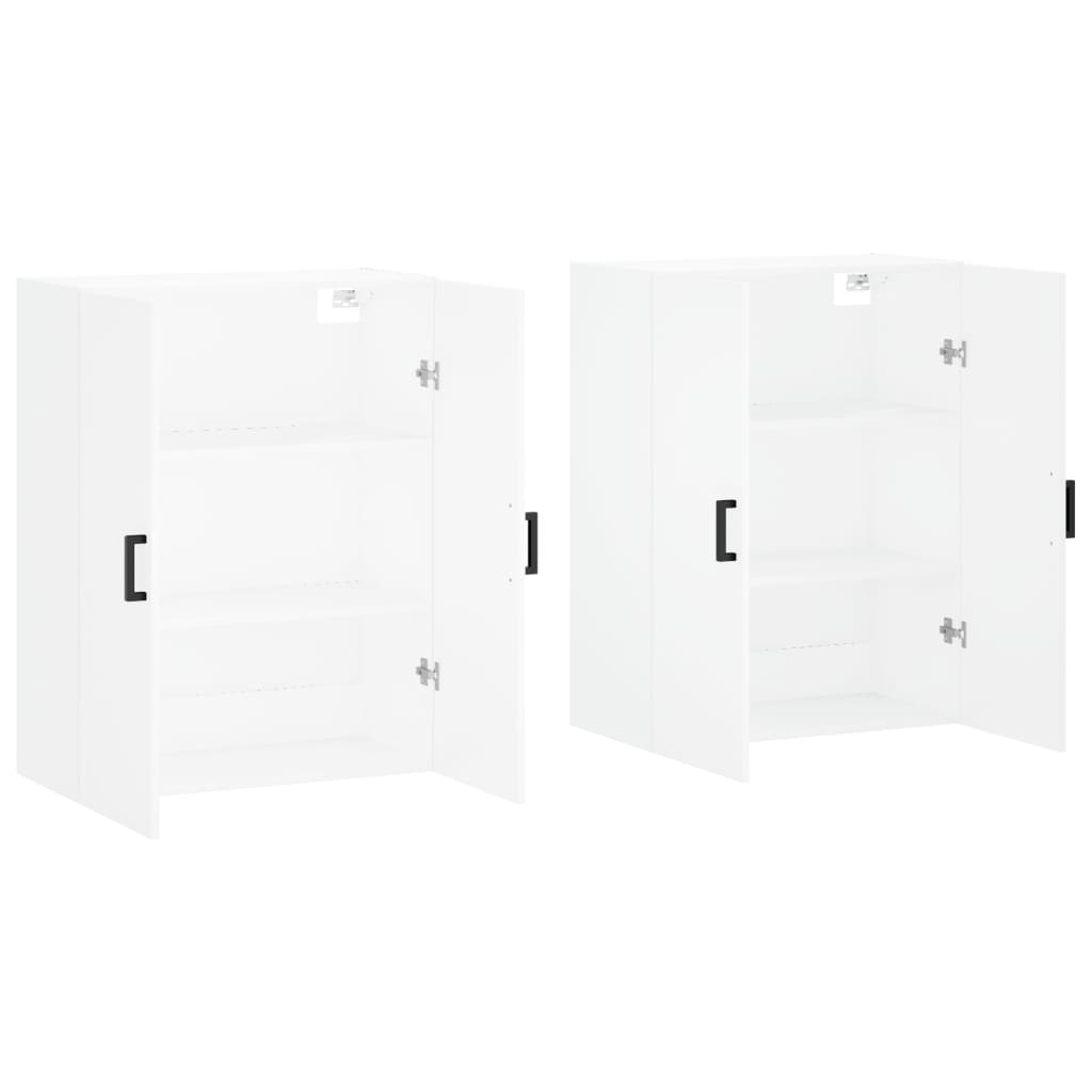 Wall Mounted Cabinets 2 pcs White 69,5x34x90 cm