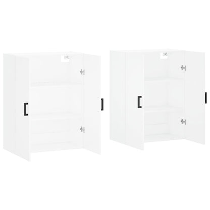 Wall Mounted Cabinets 2 pcs White 69,5x34x90 cm