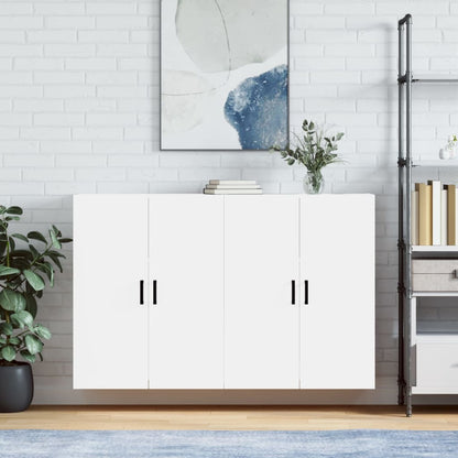Wall Mounted Cabinets 2 pcs White 69,5x34x90 cm