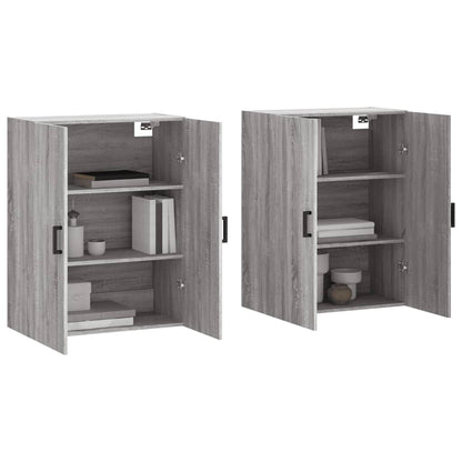 Wall Mounted Cabinets 2 pcs Grey Sonoma 69,5x34x90 cm
