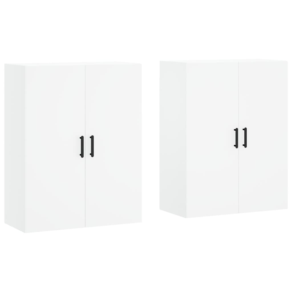 Wall Mounted Cabinets 2 pcs White 69,5x34x90 cm