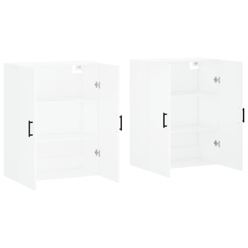 Wall Mounted Cabinets 2 pcs White 69,5x34x90 cm