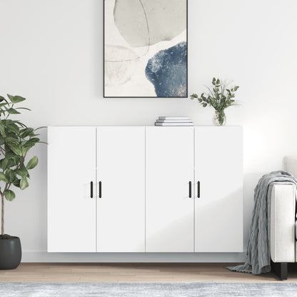 Wall Mounted Cabinets 2 pcs White 69,5x34x90 cm