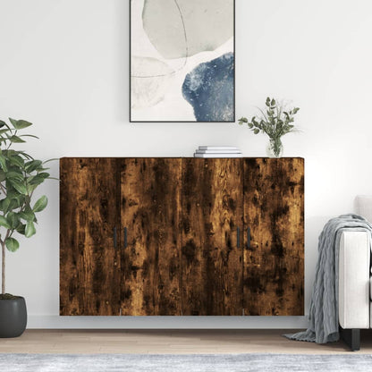 Wall Mounted Cabinets 2 pcs Smoked Oak 69,5x34x90 cm
