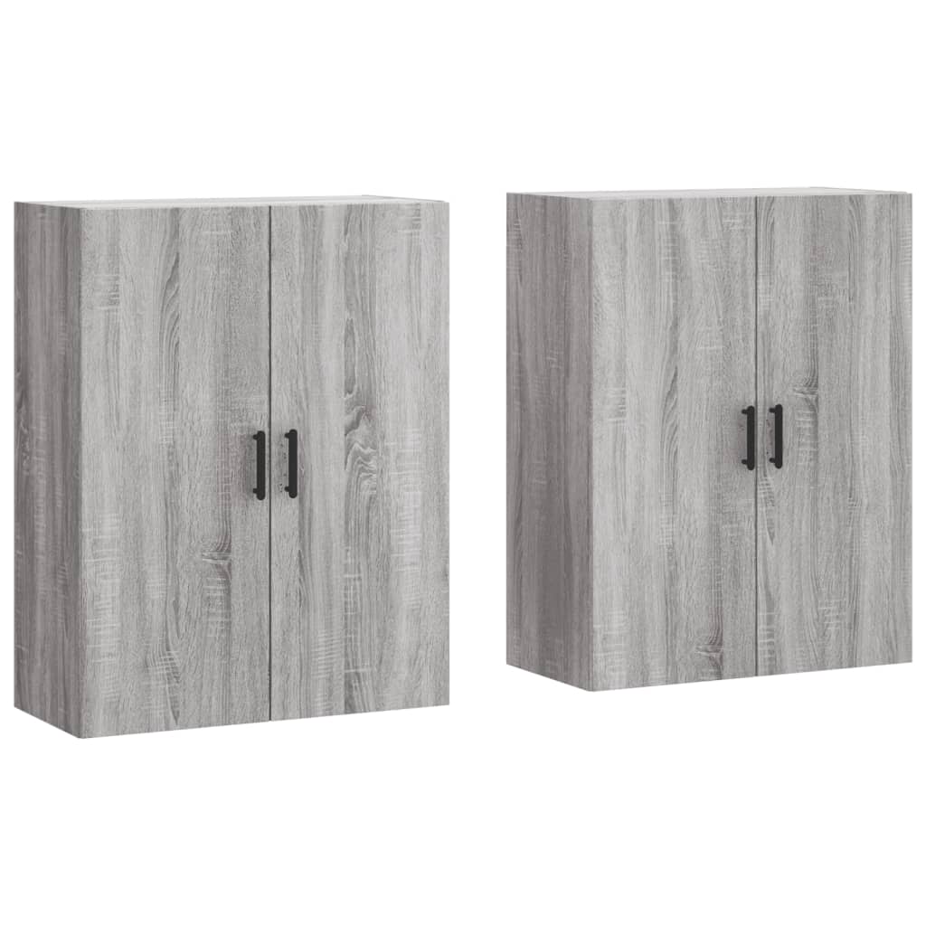 Wall Mounted Cabinets 2 pcs Grey Sonoma 69,5x34x90 cm
