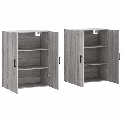 Wall Mounted Cabinets 2 pcs Grey Sonoma 69,5x34x90 cm