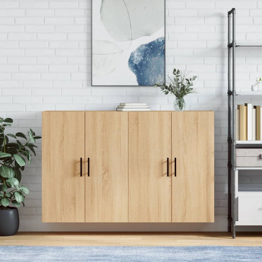 Wall Mounted Cabinets 2 pcs Sonoma Oak 69,5x34x90 cm