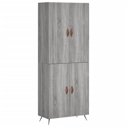 Highboard Grey Sonoma 69.5x34x180 cm Engineered Wood