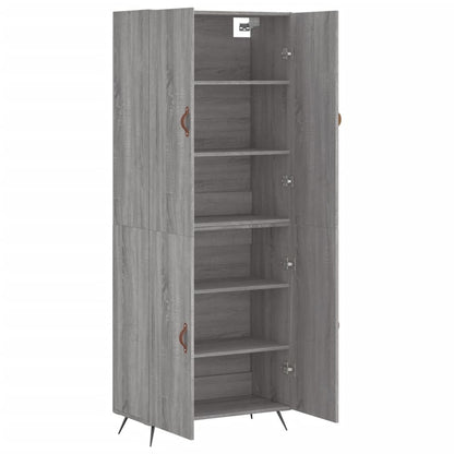 Highboard Grey Sonoma 69.5x34x180 cm Engineered Wood