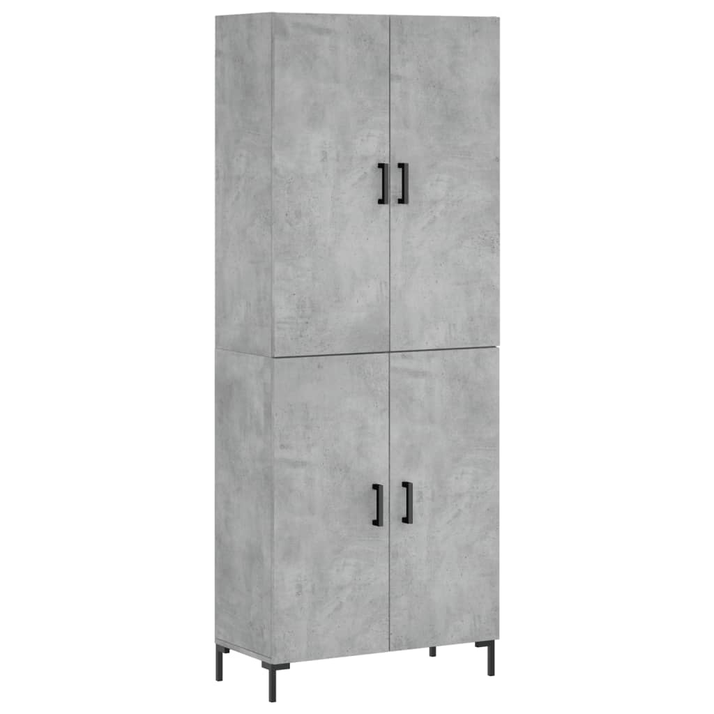 Highboard Concrete Grey 69,5x34x180 cm Engineered Wood