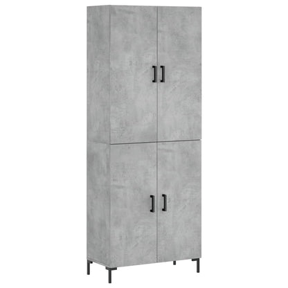 Highboard Concrete Grey 69,5x34x180 cm Engineered Wood