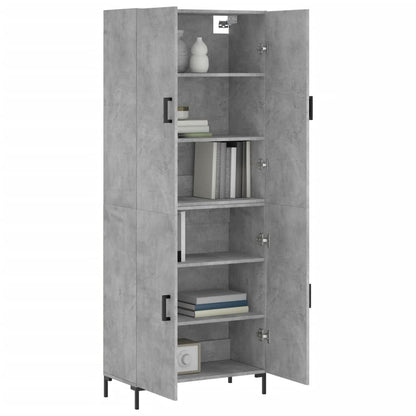 Highboard Concrete Grey 69,5x34x180 cm Engineered Wood
