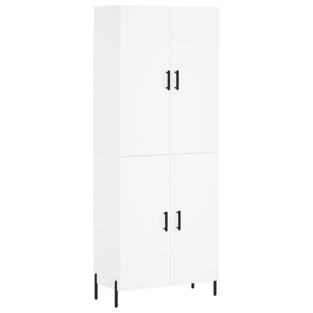 Highboard White 69,5x34x180 cm Engineered Wood